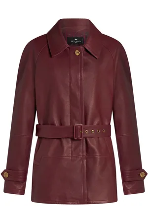 Etro Embroidered leather jacket