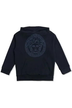 VERSACE Medusa rhinestone-embellished cotton hoodie