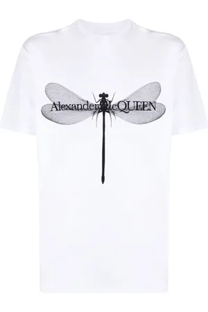 Alexander McQueen Dragonfly-print cotton T-shirt