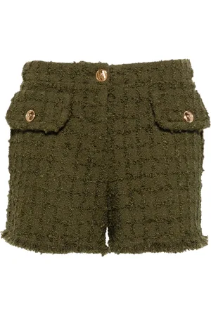 VERSACE Heritage tweed mini shorts
