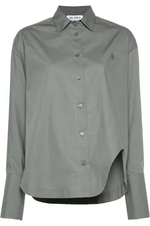 The Attico Eliza logo-embroidered shirt