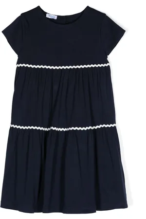 SIOLA Scallop-trim flared dress