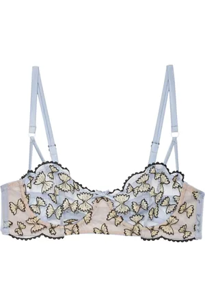 FLEUR DU MAL Farfalle embroidered balconette bra