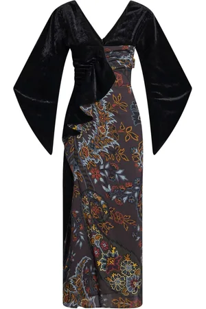 Etro Paisley contrasting print dress