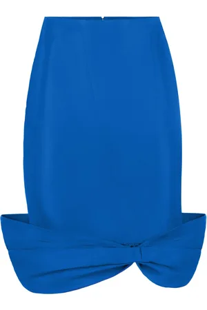 Nina Ricci Taffeta Bow Peplum Mid Skirt