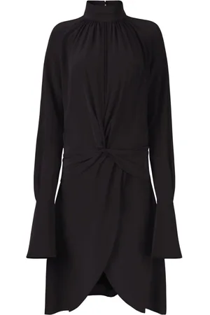 Nina Ricci High-neck silk midi dress