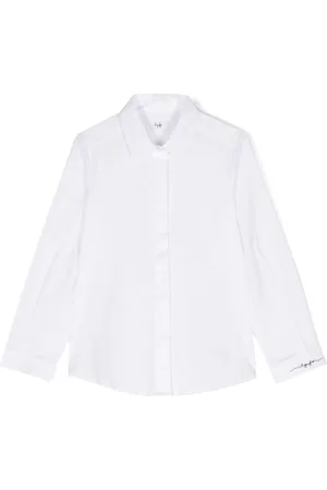 Il gufo Logo-embroidered poplin shirt