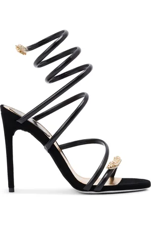 RENE CAOVILLA 105mm Serpent leather sandals