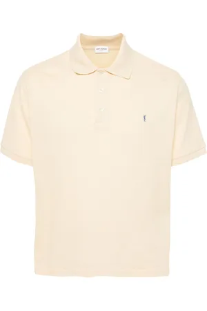 Saint Laurent Cassandre-embroidered polo shirt