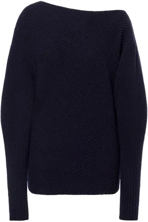 Serafini Asymmetric ribbed-knit jumper