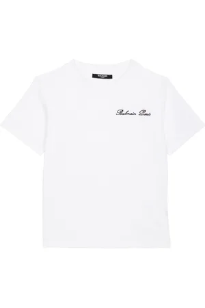 Balmain Logo-embroidered cotton T-shirt