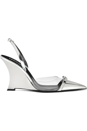VERSACE Gianni Ribbon 95mm wedge pumps