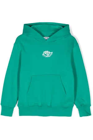 Msgm Milano-print cotton hoodie