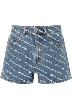 Alexander Wang Rhinestoned denim shorts