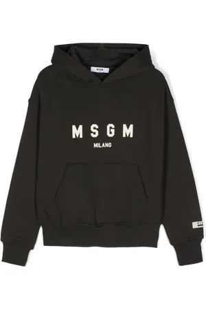 Msgm Logo-print cotton hoodie