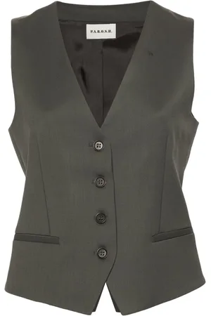 P.A.R.O.S.H. Single-breasted gabardine gilet