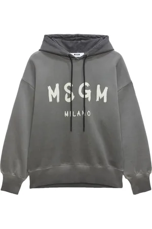 Msgm Logo-print cotton hoodie