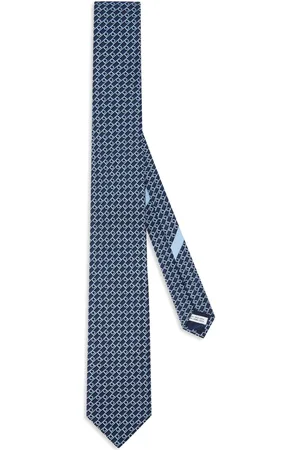 Salvatore Ferragamo Gancini-print silk tie