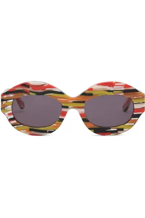 Marni Spacey Stripey Ik Kil Cenote oval-frame sunglasses