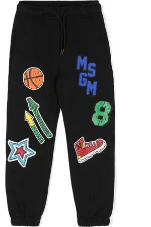 Msgm Illustration-style print track pants
