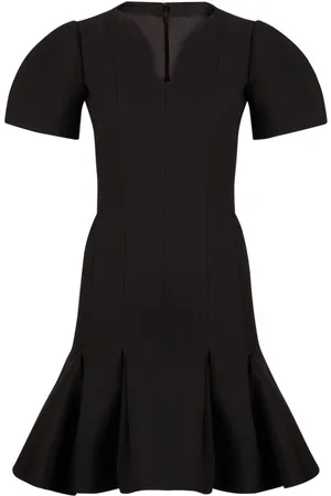 Nina Ricci Peplum-hem wool dress
