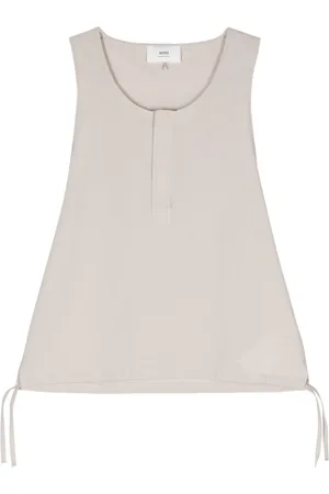 Ami Drawstring-hem tank top