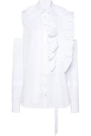 FAITH CONNEXION Ruffle-detail poplin shirt