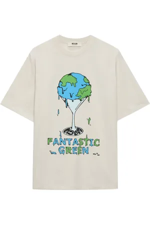 Msgm Graphic-print cotton T-shirt