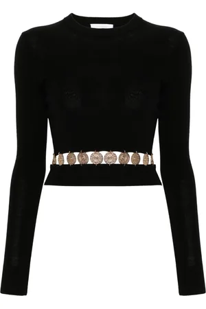 Paco rabanne Ribbed-knit studded top