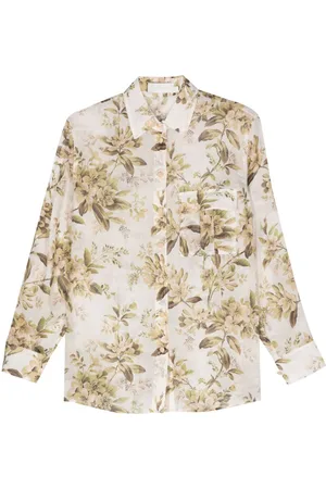 ZIMMERMANN Floral-print ramie shirt