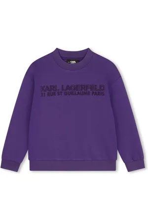 Karl Lagerfeld Logo-embroidered jersey sweatshirt