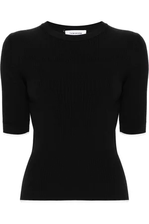 Thom Browne Contrasting-trim ribbed jumper