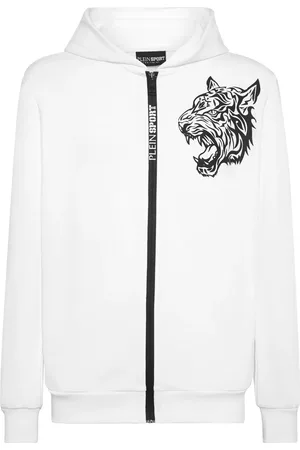 Philipp Plein Logo-print zip-fastening hoodie