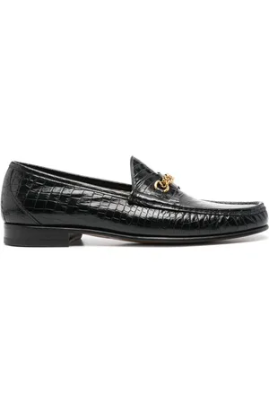 Tom Ford Crocodile-effect leather loafers