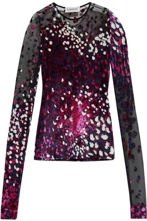 Lanvin Semi-sheer long-sleeve top