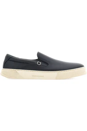 Salvatore Ferragamo Gancini-plaque leather sneakers