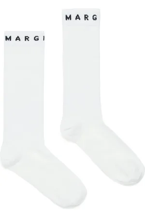 Maison Margiela Logo-intarsia ribbed socks