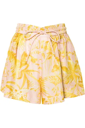 ZIMMERMANN Floral-print silk shorts
