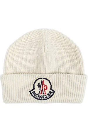 Moncler Logo-patch wool beanie hat