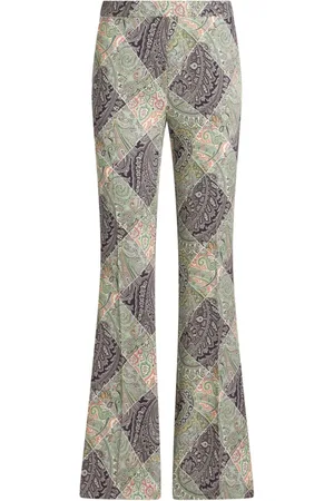 Etro Flared printed cady trousers