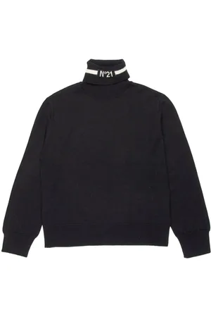Nº21 Roll-neck fine-knit jumper