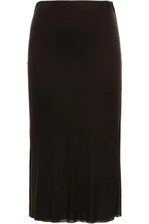 Khaite Fine-ribbed midi skirt