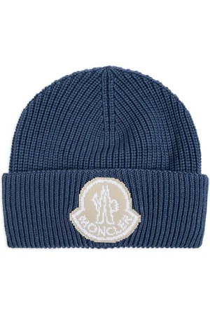 Moncler Logo-patch virgin-wool beanie hat