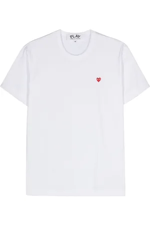 Comme des Garçons Heart-patch cotton T-shirt