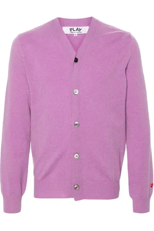 Comme des Garçons Heart-patch wool cardigan