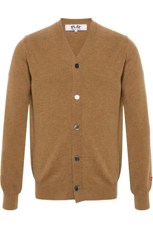Comme des Garçons Heart-patch wool cardigan