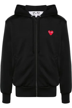 Comme des Garçons Heart-appliqué hoodie