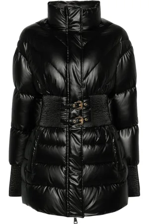 VERSACE Baroque-buckle padded jacket