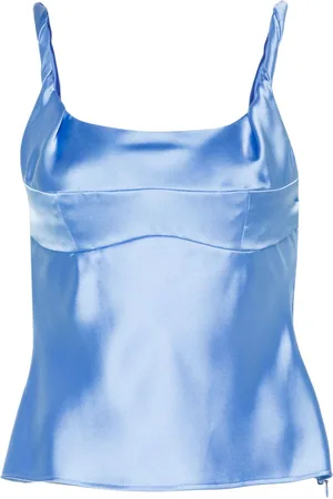 Moschino Twisted-straps satin tank top
