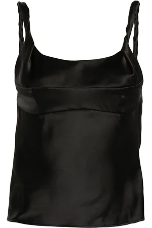 Moschino Twisted-straps satin tank top